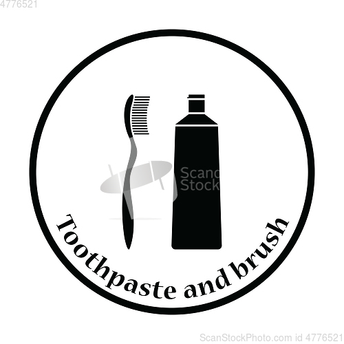 Image of Toothpaste and brush icon