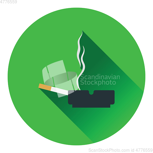 Image of Cigarette in an ashtray icon