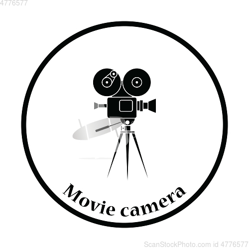 Image of Retro cinema camera icon