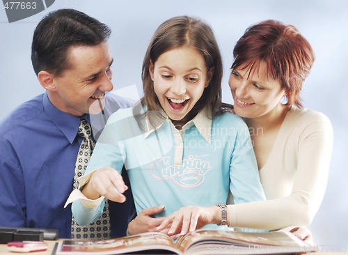 Image of Family with a book