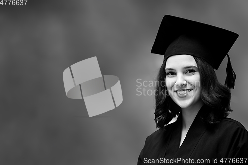 Image of portrait of the student on graduation day