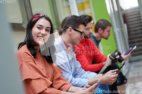 Image of students use modern technology in school to create projects