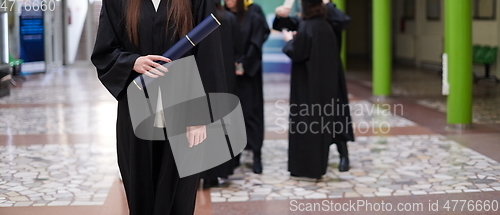 Image of portrait of student during graduation day