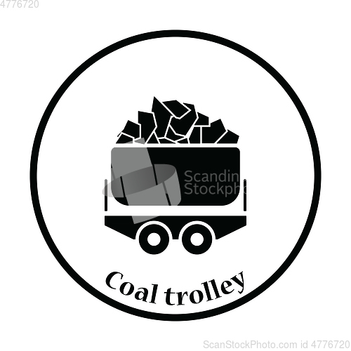 Image of Mine coal trolley icon
