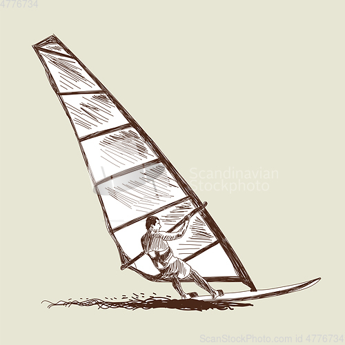 Image of Windsurfing sketch