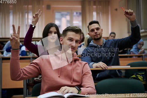 Image of Students Gruop In the uni Amphitheather