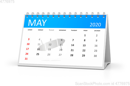 Image of table calendar 2020 may