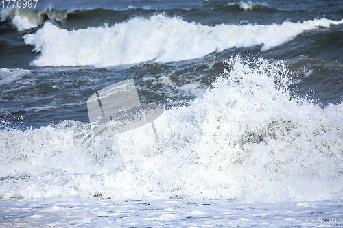 Image of stormy ocean scenery background