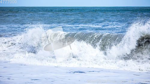 Image of stormy ocean scenery background