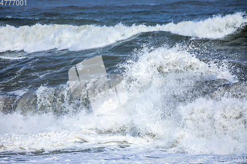 Image of stormy ocean scenery background