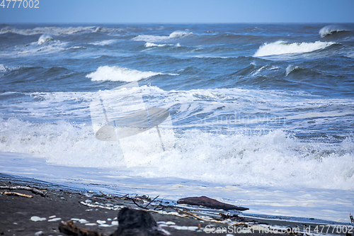 Image of stormy ocean scenery background