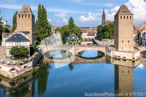 Image of Strasbourg scenery water towers