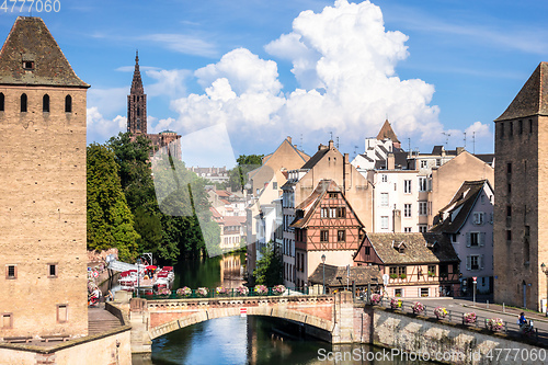 Image of Strasbourg scenery water towers