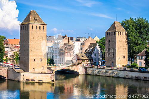 Image of Strasbourg scenery water towers