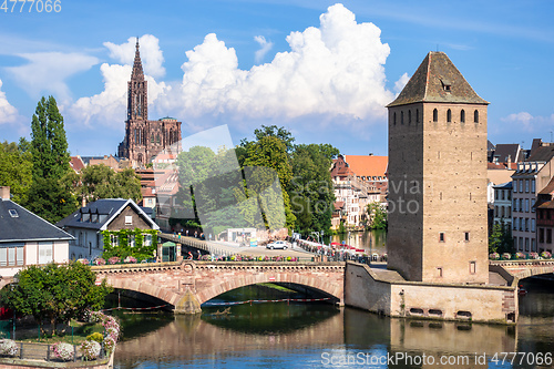 Image of Strasbourg scenery water towers