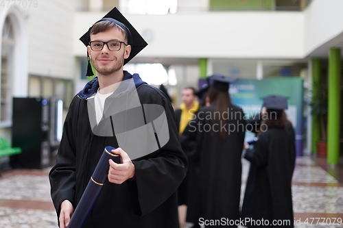 Image of portrait of student during graduation day