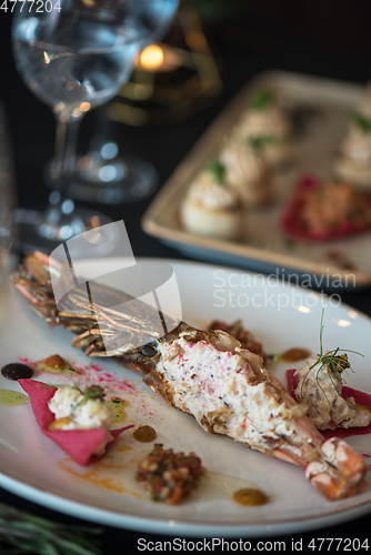 Image of Cooked and stuffed crayfish