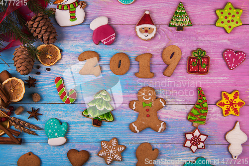 Image of Gingerbreads for new 2019 years
