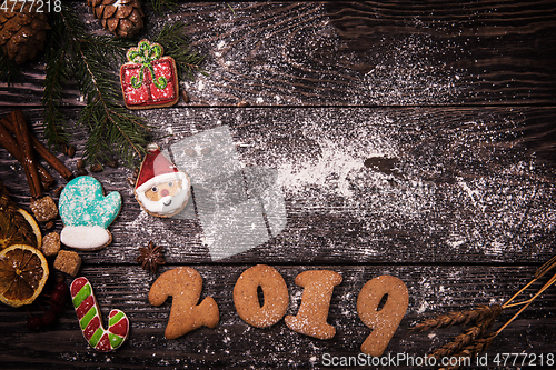 Image of Different ginger cookies 2019 year