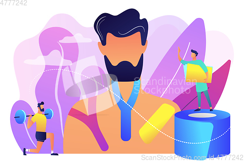 Image of Kinesiology taping concept vector illustration.