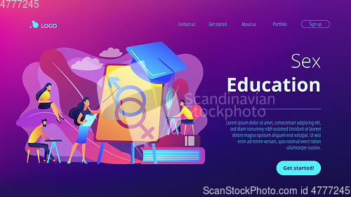 Image of Sexual education concept landing page.