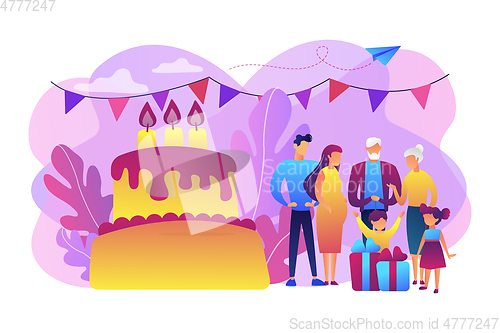 Image of Family tradition concept vector illustration.