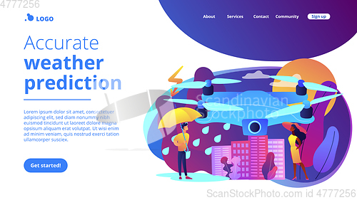 Image of Meteorology drones concept landing page.