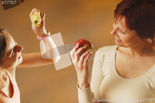 Image of A mother with her daughter