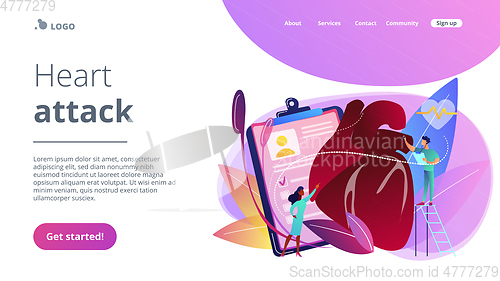 Image of Ischemic heart disease concept landing page.