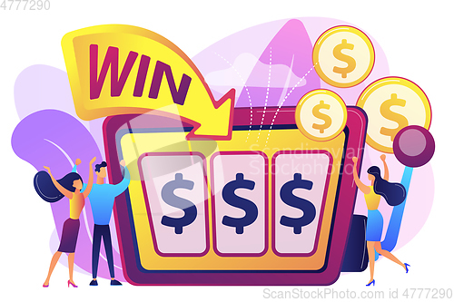 Image of Slot machine concept vector illustration.