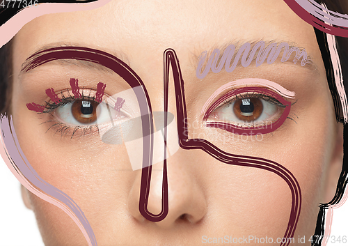 Image of Beauty woman face portrait with perfect skin, art concept