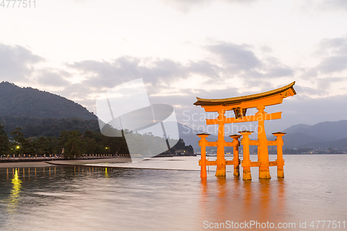 Image of Torii in Itsukushima shine of Hiroshima city