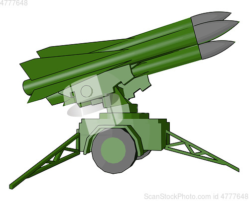 Image of Missile launch vector or color illustration