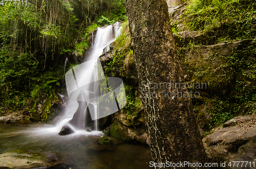 Image of Beautiful waterfall in Cabreia Portugal