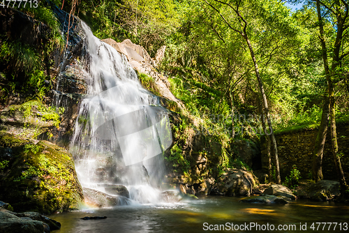 Image of Beautiful waterfall in Cabreia Portugal