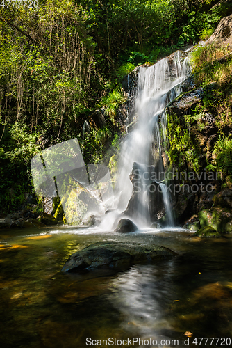 Image of Beautiful waterfall in Cabreia Portugal