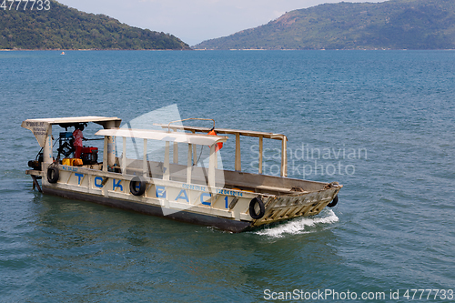 Image of Malagasy freighter ship in Nosy Be bay, Madagascar