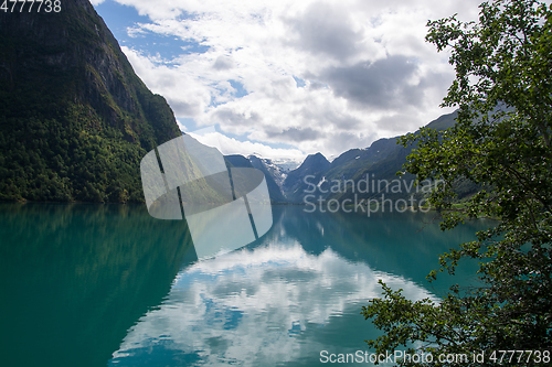 Image of Lake near Briksdalsbreen, Sogn og Fjordane, Norway