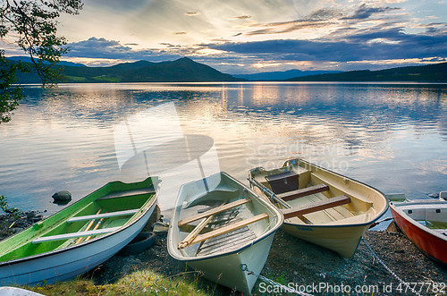 Image of Romantic lake landscape in europe