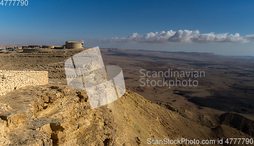 Image of Trekking in Negev dramatic stone desert, Israel 