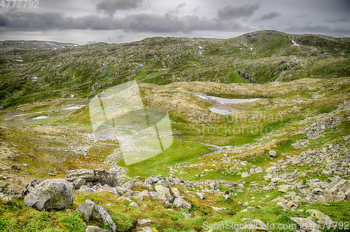Image of Travel in Norway mountains at summer