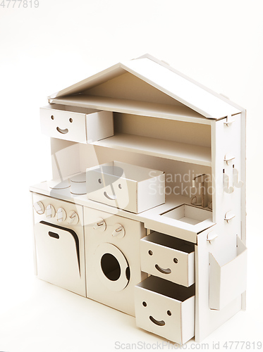 Image of Child cardboard toy kitchen
