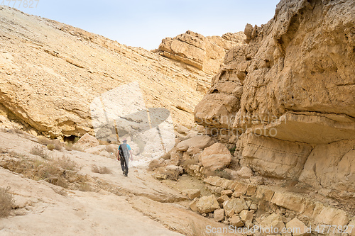 Image of Hiking in israeli stone desert