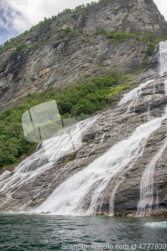 Image of Waterfall in Norway summer travel