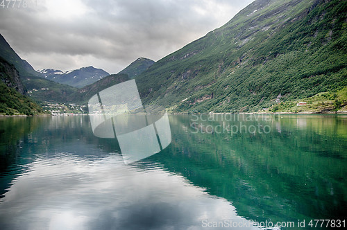Image of Dramatic fjord landscape in Norway