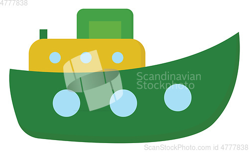 Image of Cute cartoon steamboat ship/Funnel (ship) vector or color illust