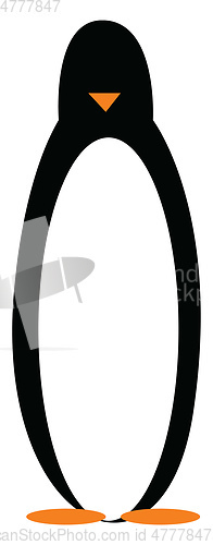 Image of Aquatic bird penguin vector or color illustration