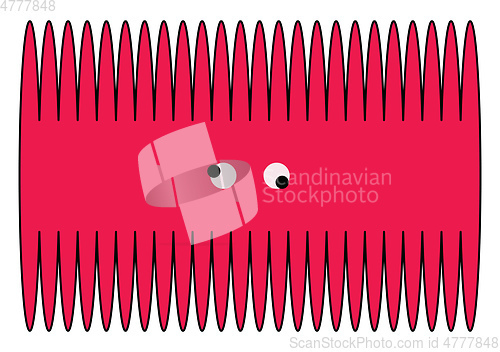 Image of A pink comb vector or color illustration