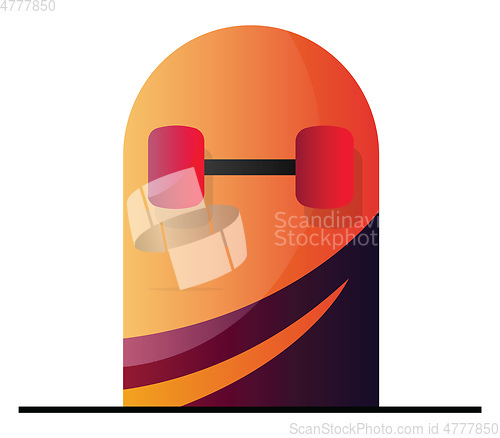 Image of Vector illustration of a bottom of a skateboard on a white backg