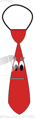 Image of Emoji of a red tie  vector or color illustration